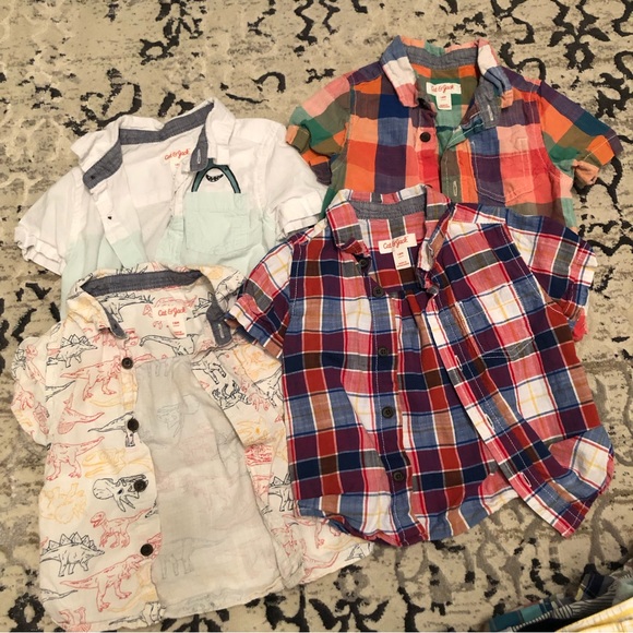 4 Cat & Jack collared shirts button down - Picture 1 of 1